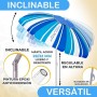 LOLAhome Sombrilla playa 200 cm y soporte arena, protección UV+50, sombrilla antiviento, varillas flexibles fibra vidrio, techo