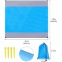 lineno Alfombras de Playa, Impermeable 230 x 200 Esterilla a Prueba Arena con 4 Clavos Fijos, Manta Portátil para Aire Libre
