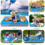 lineno Alfombras de Playa, Impermeable 230 x 200 Esterilla a Prueba Arena con 4 Clavos Fijos, Manta Portátil para Aire Libre
