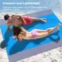 lineno Alfombras de Playa, Impermeable 230 x 200 Esterilla a Prueba Arena con 4 Clavos Fijos, Manta Portátil para Aire Libre