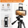 Trípode para iPad iPhone Cámara, 172cm Tripode Cámara de Movil con Remoto Bluetooth para Tableta Smartphone/Huawei/Samsung,