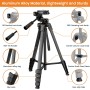 Trípode para iPad iPhone Cámara, 172cm Tripode Cámara de Movil con Remoto Bluetooth para Tableta Smartphone/Huawei/Samsung,