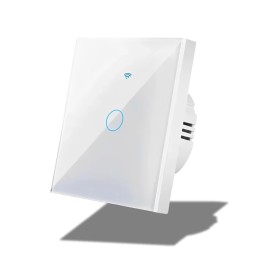 Interruptor Inteligente WiFi para Pared - Control por Voz y App - Compatible con Alexa y Google Home - Interruptor Táctil con