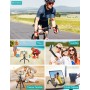 CIRYCASE Tripode para Movil, Mini Flexible Tripode Palo Selfie Portátil Giro de 360°, Trípode Camara con Control Remoto