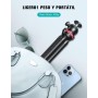 CIRYCASE Tripode para Movil, Mini Flexible Tripode Palo Selfie Portátil Giro de 360°, Trípode Camara con Control Remoto