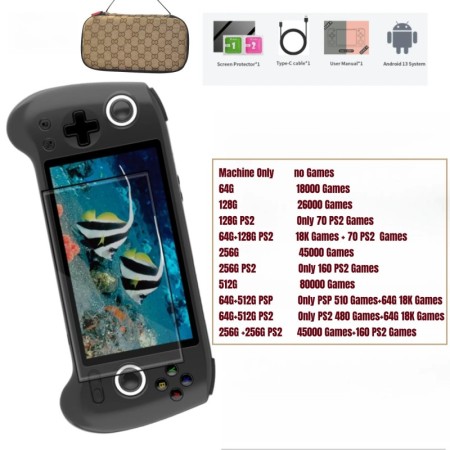 ANBERNIC-consola de juegos portátil RG556, Unisoc T820, Android 13, pa