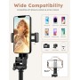 JOILCAN Tripode para Movil, 177,8 cm Profesional Estable Aluminiocon Trípode con Control Remoto & Teléfono Soporte，Extensible
