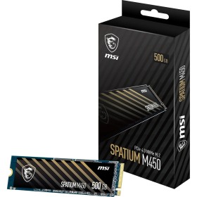 MSI Spatium M450 SSD 500GB PCIe 4.0 NVMe M.2 Unidad de Estado sólido Interna, 3600MB/s de Lectura y 2300MB/s de Escritura, 3D