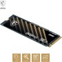MSI Spatium M450 SSD 500GB PCIe 4.0 NVMe M.2 Unidad de Estado sólido Interna, 3600MB/s de Lectura y 2300MB/s de Escritura, 3D