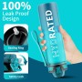QLUR Water Bottle, 1 Litre Gym Water Bottle with Straw, Anti-Spill Sports Water Bottle, BPA-Free Water Bottle with Time Marker