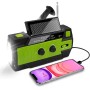 Nigecue - Radio solar portátil con dinamo y radio AM/FM, batería recargable incorporada de 4000 mAh, linterna LED 4 modos,
