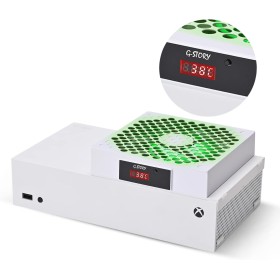 G-STORY Ventilador para Xbox Serie S con velocidad automática del ventilador ajustable por temperatura, pantalla LED, bajo