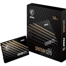 MSI SPATIUM S270 SATA 2.5" - Disco Duro SSD de 240GB (SATA III 6Gbps, 100.20mm x 69.85mm x 7.00mm, Lectura 500MB/s, Escritura