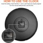 Uootach Reloj de Pared, 30CM Movimiento de Cuarzo silencioso, diseño Minimalista Moderno (Blancos Caracteres Negro)