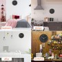 Uootach Reloj de Pared, 30CM Movimiento de Cuarzo silencioso, diseño Minimalista Moderno (Blancos Caracteres Negro)