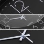 Uootach Reloj de Pared, 30CM Movimiento de Cuarzo silencioso, diseño Minimalista Moderno (Blancos Caracteres Negro)