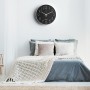 Uootach Reloj de Pared, 30CM Movimiento de Cuarzo silencioso, diseño Minimalista Moderno (Blancos Caracteres Negro)