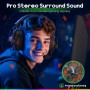 WESEARY Cascos Gaming, Auriculares Gaming Estéreo con Micrófono para PS4, PS5, PC, Xbox One, Switch, Cascos con Cable y Conector