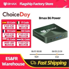 BMAX Mini PC B6POWER Intel Core I7-1060NG7 Windows 11 16GB RAM 1TB NVM