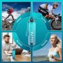 QLUR Water Bottle, 1 Litre Gym Water Bottle with Straw, Anti-Spill Sports Water Bottle, BPA-Free Water Bottle with Time Marker