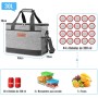 KAEFUYS Bolsa Térmica de Alimentos 30L Nevera Portátil Bolsa termica Porta Almuerzo lancheira termica Congelable e Impermeable