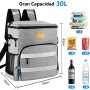 Nevera Mochila Isotermica Portatil 30L-Nevera de Playa, Isotérmica Portátil Bolsa con Aislamiento Hermético para