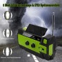 Nigecue - Radio solar portátil con dinamo y radio AM/FM, batería recargable incorporada de 4000 mAh, linterna LED 4 modos,