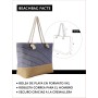 DonDon Bolso de playa grande impermeable con cremallera