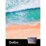 DonDon Bolso de playa grande impermeable con cremallera