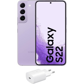 Samsung Galaxy S22 5G (128 GB) Bora Púrpura + Cargador – Teléfono Móvil libre, Smartphone Android (Versión Española)