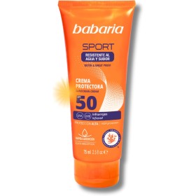 Babaria - 50 Sport Facial Sun Cream | Very High Sun Protection for Athletes | Ideal Outdoor Activities in Summer and Winter |