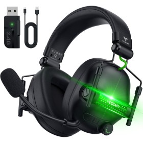 WESEARY WG2 Cascos Gaming Inalambricos, Auriculares Gaming Inalambricos de 2.4G para PS5, PS4, PC, Switch, Sonido Estéreo 7.1