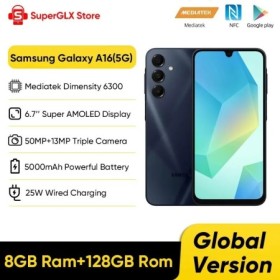 Versión Global Samsung Galaxy A16 5G Smartphone Mediatek Dimensity 630