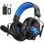 WESEARY WG2 Cascos Gaming Inalambricos, Auriculares Gaming Inalambricos de 2.4G para PS5, PS4, PC, Switch, Sonido Estéreo 7.1
