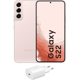 Samsung Galaxy S22 5G (128 GB) Rosa + Cargador – Teléfono Móvil libre, Smartphone Android (Versión Española)