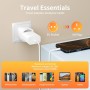 BHHB Paquete de 2 UK Adaptador Enchufe Universal, Desde Español de 2 Pines a UK de 3 Pines Adaptador Enchufe UK, Aplicable a
