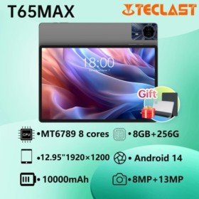 Tableta Teclast T65MAX MT6789G99 de 8 núcleos, 2,2 GHz/ 8GBRAM/256GB R