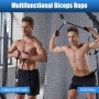 HXD-ERGO Biceps Triceps Rope Bicep Curl for Cable Machine, Training Pulley System, Ergonomic Traction Rope for Biceps and