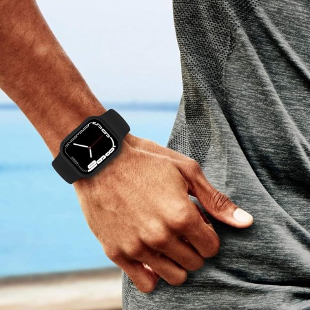 AOTUAO 4 Piezas Funda Compatible con Apple Watch Series 10 42mm, Estuche Rígido Delgado PC Protector de Pantalla Cristal