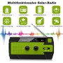 Nigecue - Radio solar portátil con dinamo y radio AM/FM, batería recargable incorporada de 4000 mAh, linterna LED 4 modos,