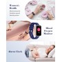 SHANG WING Reloj Inteligente para Mujer, Pulsera Inteligente con Oxímetro, IP68 Impermeable, DIY Esfera, Monitor Sueño,