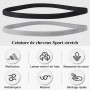 6 Pieces Sports Hair Band, Hair Band for Boys, Men, Women, Sport, Elastic Non-Slip Sports Headband, for Yoga, Football, Jogging