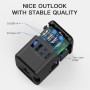 Adaptador de viaje universal con 2 puertos USB-A y 2 puertos USB-C (30W) - Compatible con EE. UU., Japón, Canadá, Reino Unido,