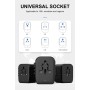 Adaptador de viaje universal con 2 puertos USB-A y 2 puertos USB-C (30W) - Compatible con EE. UU., Japón, Canadá, Reino Unido,