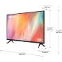 Samsung Crystal UHD 2022 43AU7095 - Smart TV de 43", 4K, HDR 10+, Procesador 4K, PurColor, Sonido Inteligente, Función One