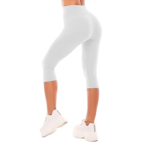 SINOPHANT Leggins Cortos Mujer Cintura Alta 3/4 Pantalones Deportivos Capri Mallas Deporte