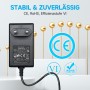 Adaptador de corriente 12V 1.5A/1500MA, enchufe de pared AC 100-240V 50/60Hz a DC 12V 1.5A 18W, cable de 1.8m de largo para uso