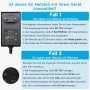Adaptador de corriente 12V 1.5A/1500MA, enchufe de pared AC 100-240V 50/60Hz a DC 12V 1.5A 18W, cable de 1.8m de largo para uso