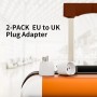 BHHB Paquete de 2 Adaptador Enchufe USA, de Español de 2 Pines a Americano de 3 Pines Adaptador Enchufe Americano, Adaptador de