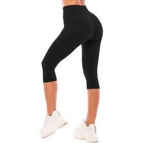 SINOPHANT Leggins Cortos Mujer Cintura Alta 3/4 Pantalones Deportivos Capri Mallas Deporte